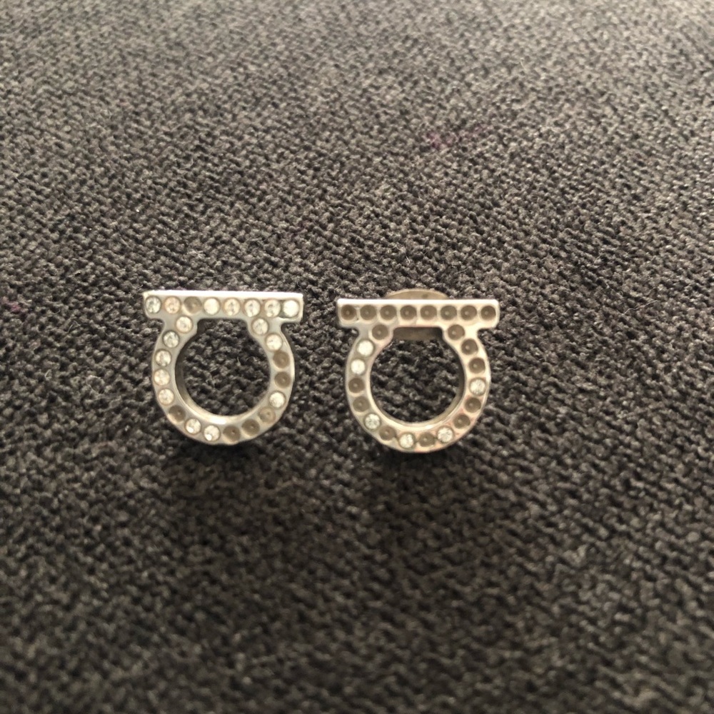 Salvatore ferragamo silver earrings